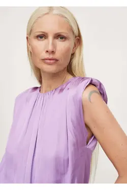 بلوز ساتن پادری یاسی زنانه - یاری شاپ