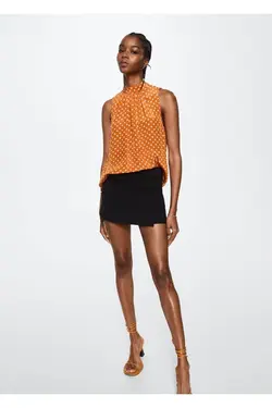 بلوز ساتن طرح دار - یاری شاپ