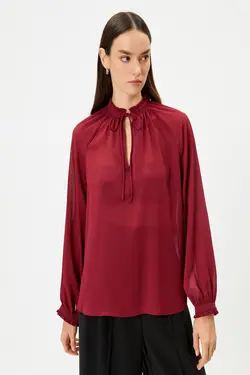 بلوز شرابی زنانه - یاری شاپ