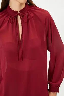 بلوز شرابی زنانه - یاری شاپ