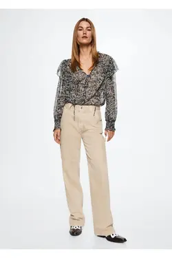 بلوز شیفون طرح دار پیزلی - یاری شاپ