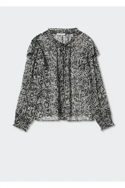 بلوز شیفون طرح دار پیزلی - یاری شاپ