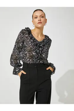 بلوز شیفون گلدار - یاری شاپ