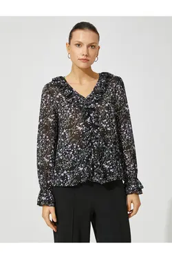 بلوز شیفون گلدار - یاری شاپ