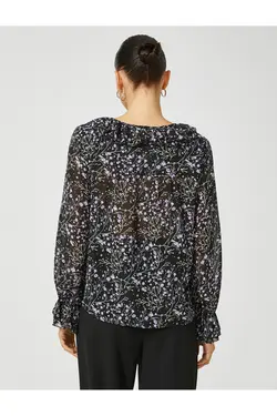 بلوز شیفون گلدار - یاری شاپ