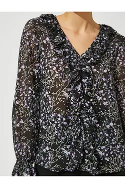 بلوز شیفون گلدار - یاری شاپ