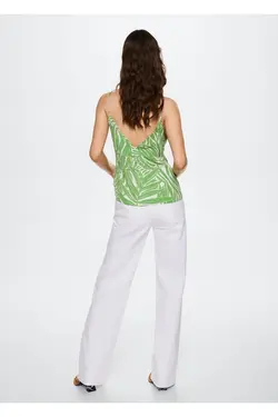 بلوز طرح دار با جزئیات گره - یاری شاپ