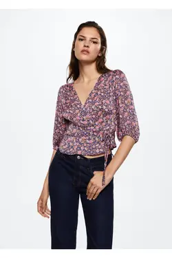 بلوز طرح دار گل - یاری شاپ