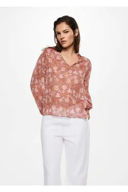بلوز طرح دار گل - یاری شاپ