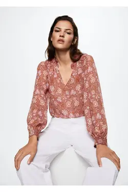 بلوز طرح دار گل - یاری شاپ