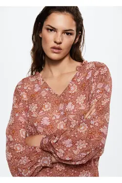 بلوز طرح دار گل - یاری شاپ