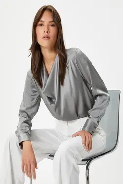 بلوز طوسی زنانه - یاری شاپ