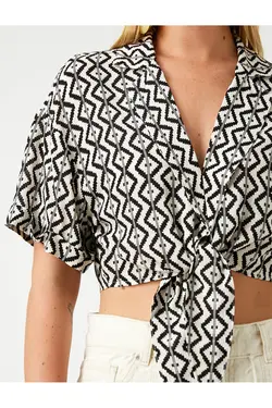 بلوز کراپ جلو بسته - یاری شاپ