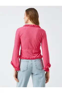 بلوز کراوات دار آستین بلند - یاری شاپ