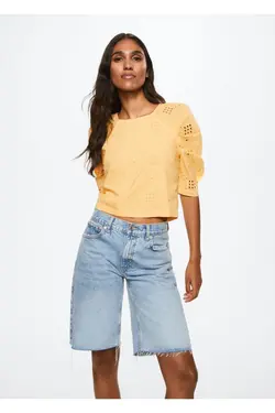 بلوز کوتاه آستین پف دار - یاری شاپ