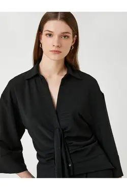 بلوز کیمونو با جزئیات کراوات - یاری شاپ