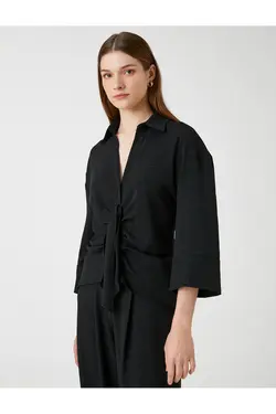 بلوز کیمونو با جزئیات کراوات - یاری شاپ