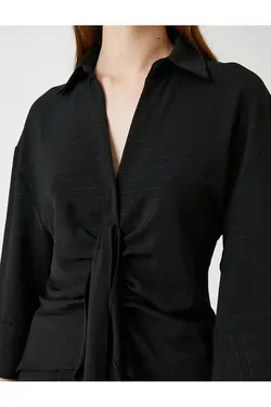 بلوز کیمونو با جزئیات کراوات - یاری شاپ