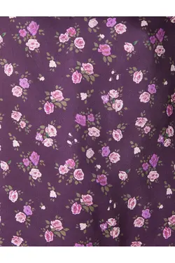 بلوز گلدار آستین بادکنکی جزئیات کراوات - یاری شاپ