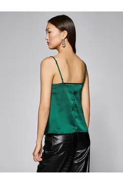 بلوز لباس شب ساتن یقه بدون بند - یاری شاپ