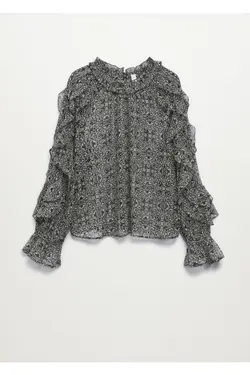 بلوز یقه مشکی زنانه - یاری شاپ