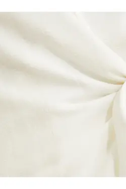 بلوز یقه وی با کراوات پیچی Tencel:trade_mark: - یاری شاپ