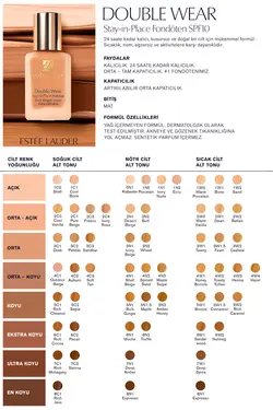 پوشش طبیعی و مات – فونداسیون Double Wear Stay-in-Place SPF 10 (شن و ماسه ادویه دار 4N2) – 30 میلی لیتر - یاری شاپ