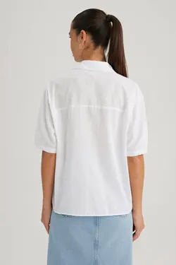 پیراهن Crop یقه آستین کوتاه 100% پنبه - یاری شاپ