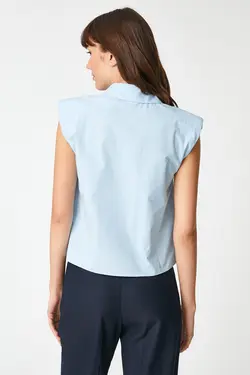 پیراهن آبی روشن زنانه 3SAK60127UW - یاری شاپ