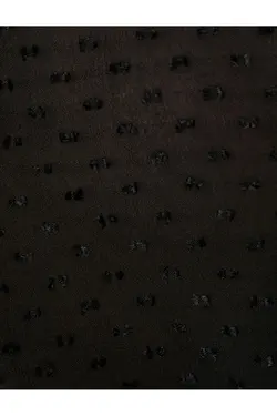 پیراهن آستین بادکنکی با پنجره با جزئیات گره خورده بافت - یاری شاپ