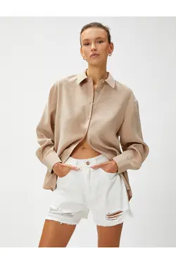 پیراهن آستین بلند با جزئیات - یاری شاپ