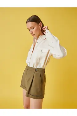 پیراهن آستین بلند با جزئیات جیب - یاری شاپ