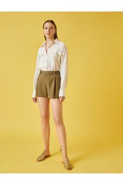 پیراهن آستین بلند با جزئیات جیب - یاری شاپ