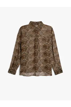 پیراهن آستین بلند با طرح پلنگی - یاری شاپ