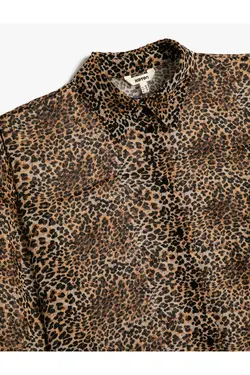 پیراهن آستین بلند با طرح پلنگی - یاری شاپ