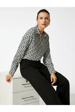 پیراهن آستین بلند با طرح زنجیر - یاری شاپ