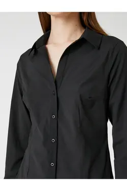 پیراهن آستین بلند پایه با جزئیات دوخت - یاری شاپ