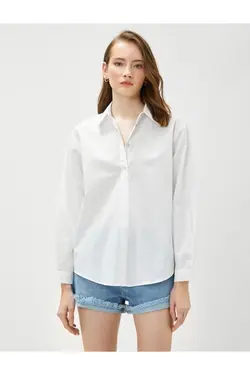 پیراهن آستین بلند پنبه ای پایه - یاری شاپ