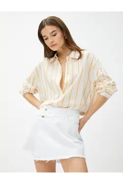 پیراهن آستین بلند پوپلین سایز بزرگ - یاری شاپ