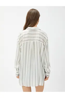 پیراهن آستین بلند پوپلین سایز بزرگ - یاری شاپ