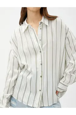 پیراهن آستین بلند پوپلین سایز بزرگ - یاری شاپ