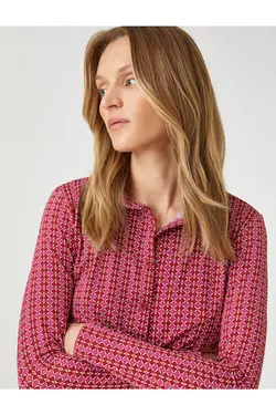 پیراهن آستین بلند دکمه دار - یاری شاپ