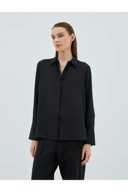 پیراهن آستین بلند دکمه مخفی - یاری شاپ