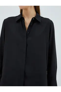 پیراهن آستین بلند دکمه مخفی - یاری شاپ