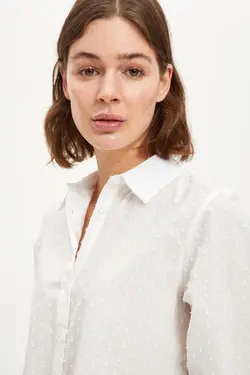 پیراهن آستین بلند زنانه Ecru R2532AZ20AU - یاری شاپ