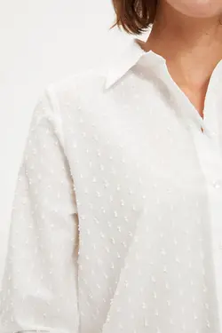 پیراهن آستین بلند زنانه Ecru R2532AZ20AU - یاری شاپ