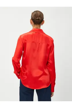 پیراهن آستین بلند ساتن - یاری شاپ