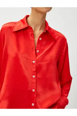 پیراهن آستین بلند ساتن - یاری شاپ