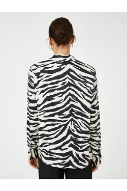 پیراهن آستین بلند طرح دار گورخر - یاری شاپ