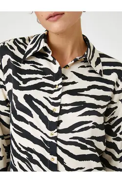 پیراهن آستین بلند طرح دار گورخر - یاری شاپ